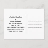 白黒の矢印の日付はがきを保存する 案内ポストカード (裏面)