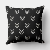 白黒の矢印パターンシンプルアート クッション (裏面)