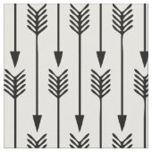 白黒の矢印パターン ファブリック (クローズアップ)