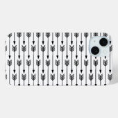 白黒の矢印パターン Case-Mate iPhoneケース (裏面 (横))
