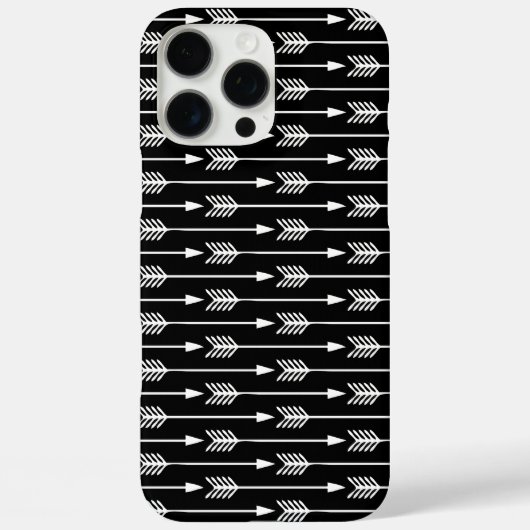 白黒の矢印パターン Case-Mate iPhoneケース (裏面)