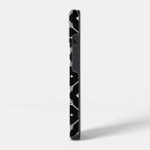白黒の矢印部族柄プリント iPhoneケース (左側面)