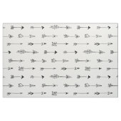 白黒の矢印。北欧モダンの ファブリック (ファットクウォーター)