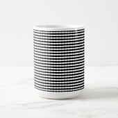 白黒の知覚の波 コーヒーマグカップ (中央)