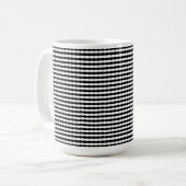 白黒の知覚の波 コーヒーマグカップ (正面左)