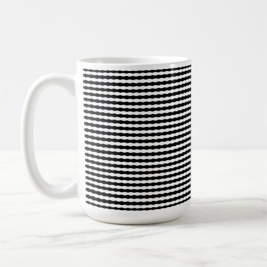 白黒の知覚の波 コーヒーマグカップ (左)