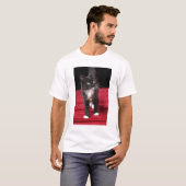 白黒の短髪の子猫、2 1/2ヶ月 Tシャツ (正面フル)