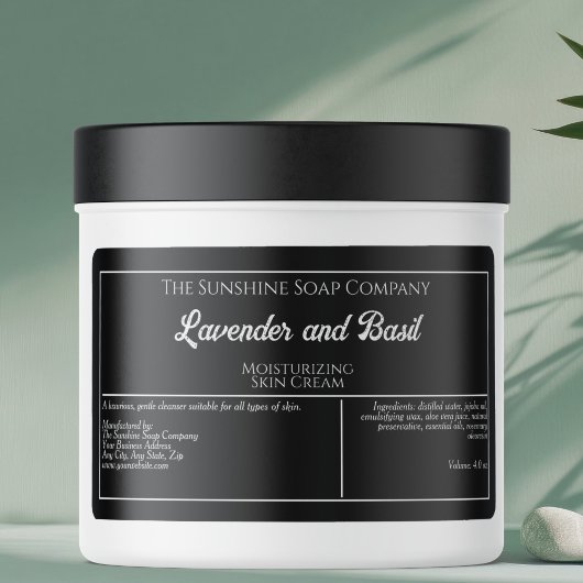 白黒の石鹸の化粧品の瓶ラベル ラベル