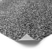 白黒の砂漠道路 ポスター (角)