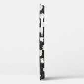 白黒の破線ドットのブラシテクスチャ背景 Case-Mate iPhoneケース (裏面 / 左)