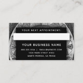 白黒の神聖なモダンプロフェッショナル 予約カード (裏面)