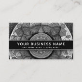 白黒の神聖なモダンプロフェッショナル 予約カード (正面)