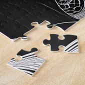 白黒の秘密キスの愛 ジグソーパズル (側面)