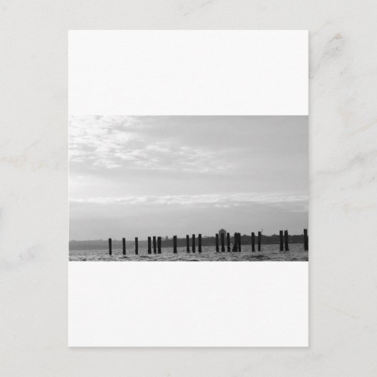 白黒の空の投稿 ポストカード (正面)