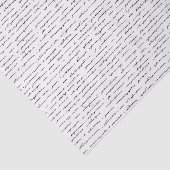 白黒の筆記体または文字パターン 薄葉紙 (詳細)