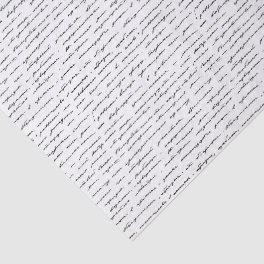 白黒の筆記体または文字パターン 薄葉紙 (詳細)