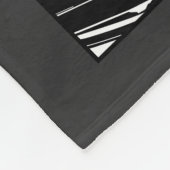 白黒の筋肉フューリー フリースブランケット (角)