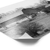 白黒の納屋7x5写真プリント フォトプリント            (角)