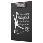 白黒の素晴らしい姿スケートで滑るコーチ クリップボード (左)
