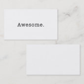 白黒の素晴らしい引用文のテンプレートのブランク 名刺 (正面/裏面)