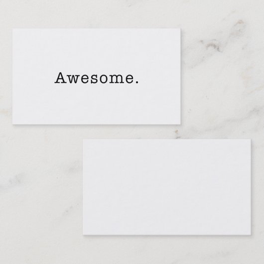 白黒の素晴らしい引用文のテンプレートのブランク 名刺 (正面/裏面)