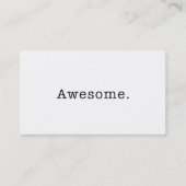 白黒の素晴らしい引用文のテンプレートのブランク 名刺 (正面)