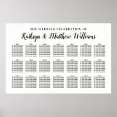 白黒の結婚お祝い表 ポスター (正面)