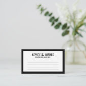 白黒の結婚アドバイスと願い アドバイスカード (スタンド正面)