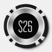 白黒の結婚トランプのポーカーチップ ポーカーチップ (裏面)