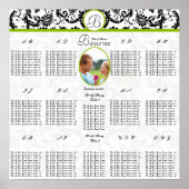 白黒の結婚写真の座席表 ポスター (正面)