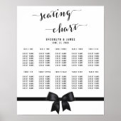 白黒の結婚座席表ポスター16x20 ポスター (正面)