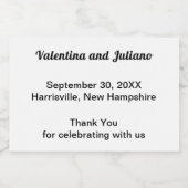 白黒の結婚式のフードラベル フードラベル (シングルラベル)
