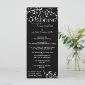 白黒の結婚式のプログラム プログラム (スタンド正面)