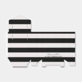 白黒の結婚式の引き出物ストライプボックス フェイバーボックス (折り畳みなし)