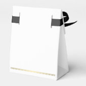 白黒の結婚式の引き出物ボックスのテント金ゴールド行 フェイバーボックス (裏面サイド)