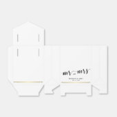 白黒の結婚式の引き出物ボックスのテント金ゴールド行 フェイバーボックス (折り畳みなし)