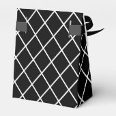 白黒の結婚式の引き出物ボックス フェイバーボックス (裏面サイド)