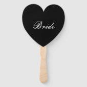 白黒の結婚式サイン ハンドファン (正面)