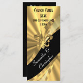 白黒の結婚式プログラム プログラム (正面/裏面)