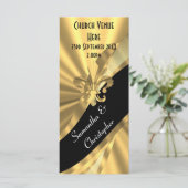 白黒の結婚式プログラム プログラム (スタンド正面)