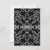 白黒の結婚渦巻 招待状 (裏面)
