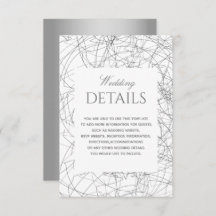 白黒の結婚詳細カード