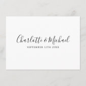 白黒の結婚詳細情報 エンクロージャーカード (裏面)