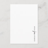 白黒の結婚詳細・エンクロージャ・カード エンクロージャーカード (裏面)