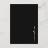 白黒の結婚詳細・エンクロージャ・カード エンクロージャーカード (裏面)