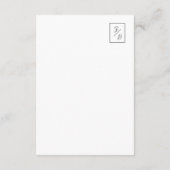 白黒の結婚詳細QRコード エンクロージャーカード (裏面)