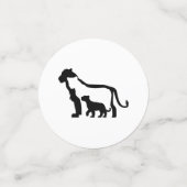 白黒の絶滅危惧動物 コンフェッティ (スモール正面)