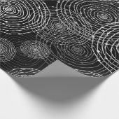 白黒の継ぎ目のない丸い形 ラッピングペーパー (角)