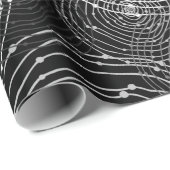 白黒の継ぎ目のない丸い形 ラッピングペーパー (ロールコーナー)