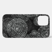 白黒の継ぎ目のない丸い形 Case-Mate iPhoneケース (裏面 (横))
